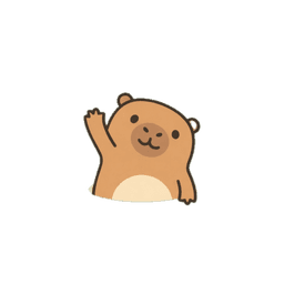 BowelBuddy mascot waving